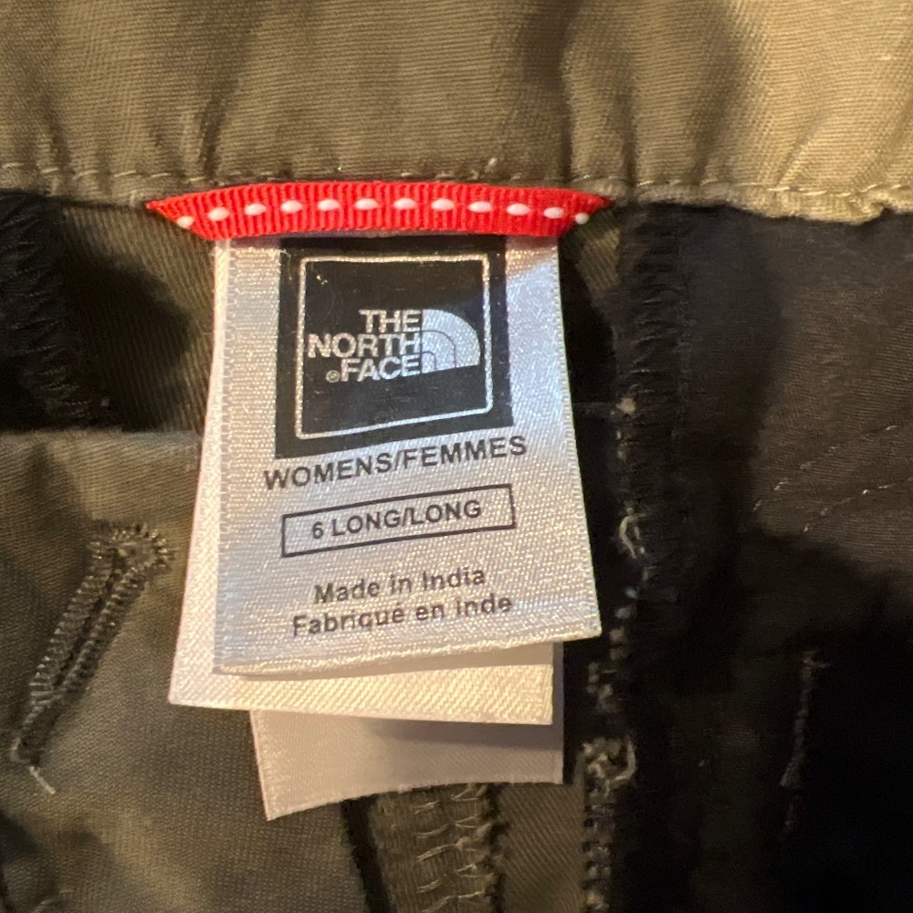 LONG length North face cotton pant with button up leg